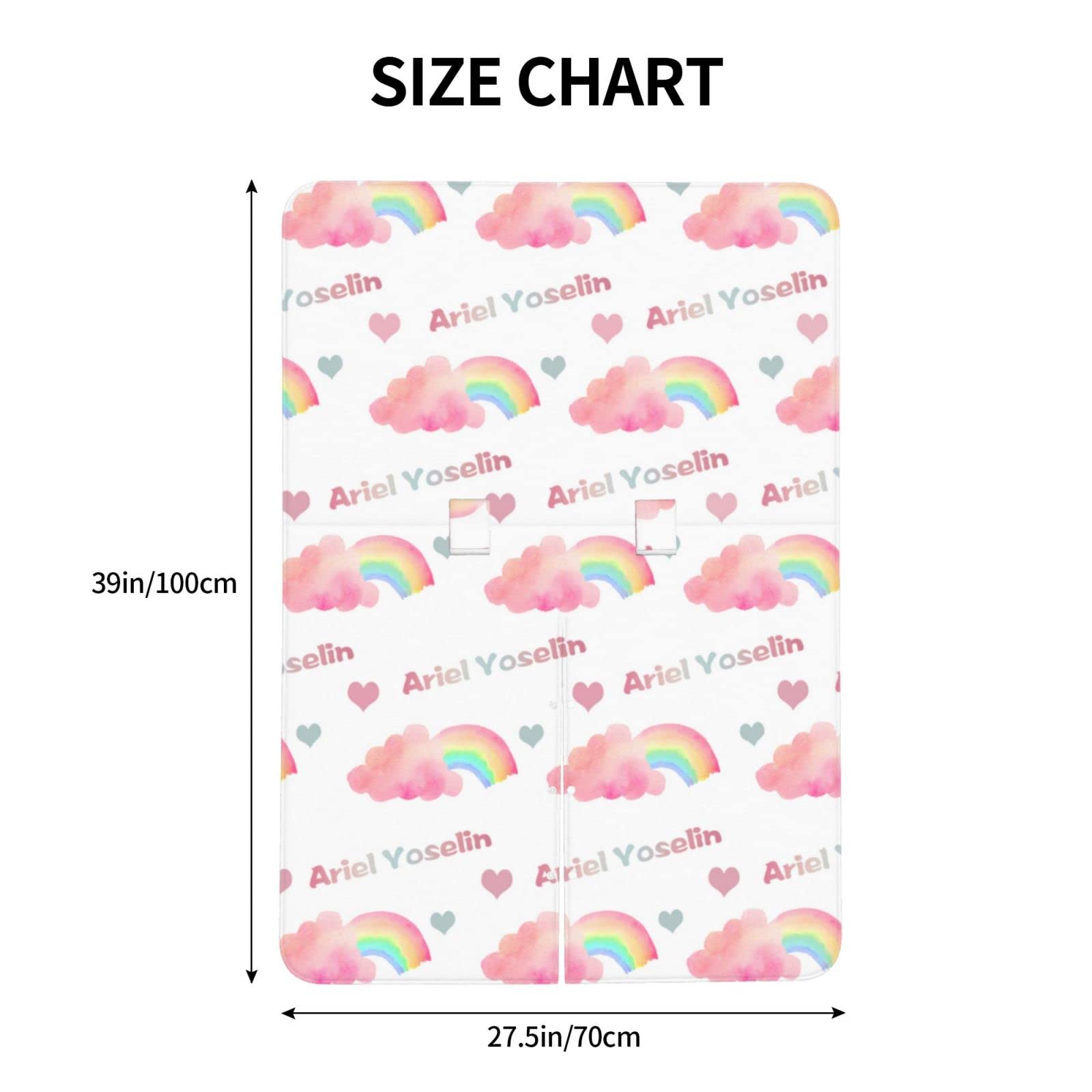 Custom Personalized Baby Car Seat Cover Canopy with Name - Pink Rainbow Design for Girls & Boys | Soft Breathable Baby Carrier Cover for Strollers, Shopping & Outdoor Adventures