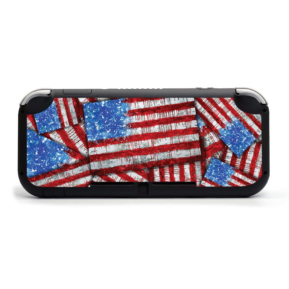 MightySkins Vinyl Decal Wrap Cover for Nintendo Switch Lite - Flag Drips Design | Protective & Durable Skin | Easy to Apply & Remove | Made in USA | Perfect for Gaming, Travel & Personalization