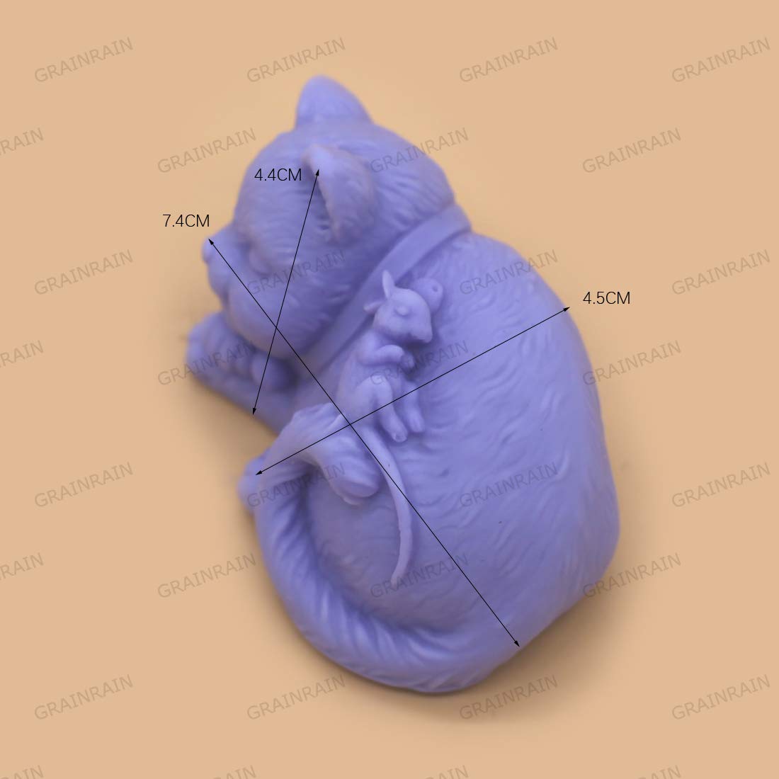 3D Cat & Mouse Silicone Soap Molds - DIY Handmade Soap Making Kit for Candles, Plaster & Resin Crafts - Perfect for Home Decor, Gifts & Bathroom Essentials (11016)
