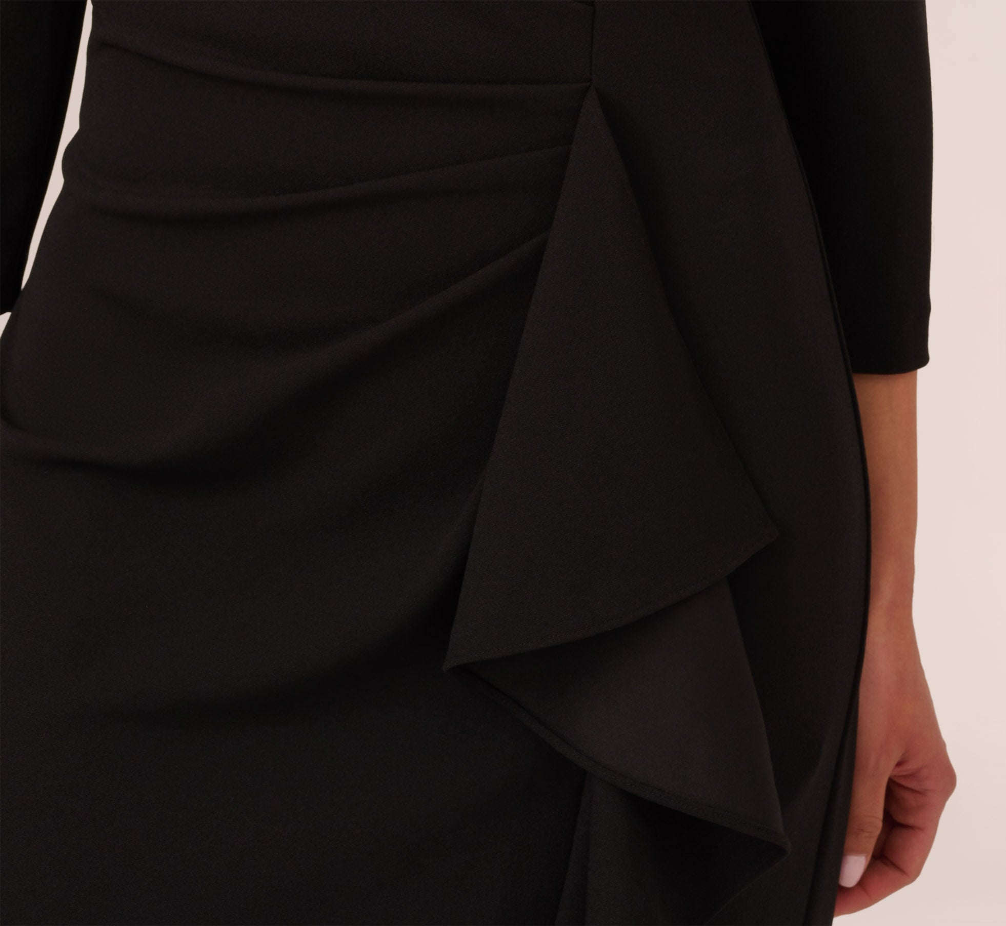 Elegant Black Off-The-Shoulder Cascading Ruffle Evening Gown - Perfect for Prom, Wedding Guest Dresses & Formal Occasions