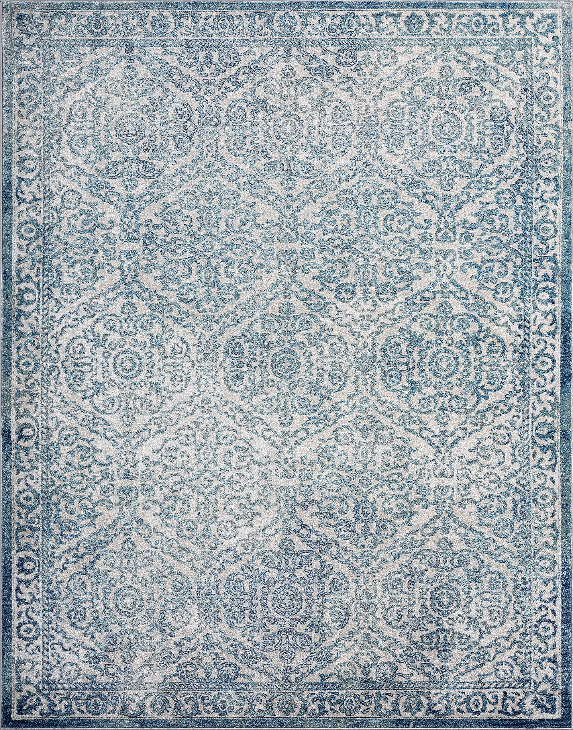 Tayse Geraldine Gray Large 9x12 Area Rug - Traditional Floral Carpet for Living Room, Dining Room, Bedroom, Kitchen & Entryway - Soft & Durable Home Decor - Perfect for Cozy Living Spaces & High-Traffic Areas