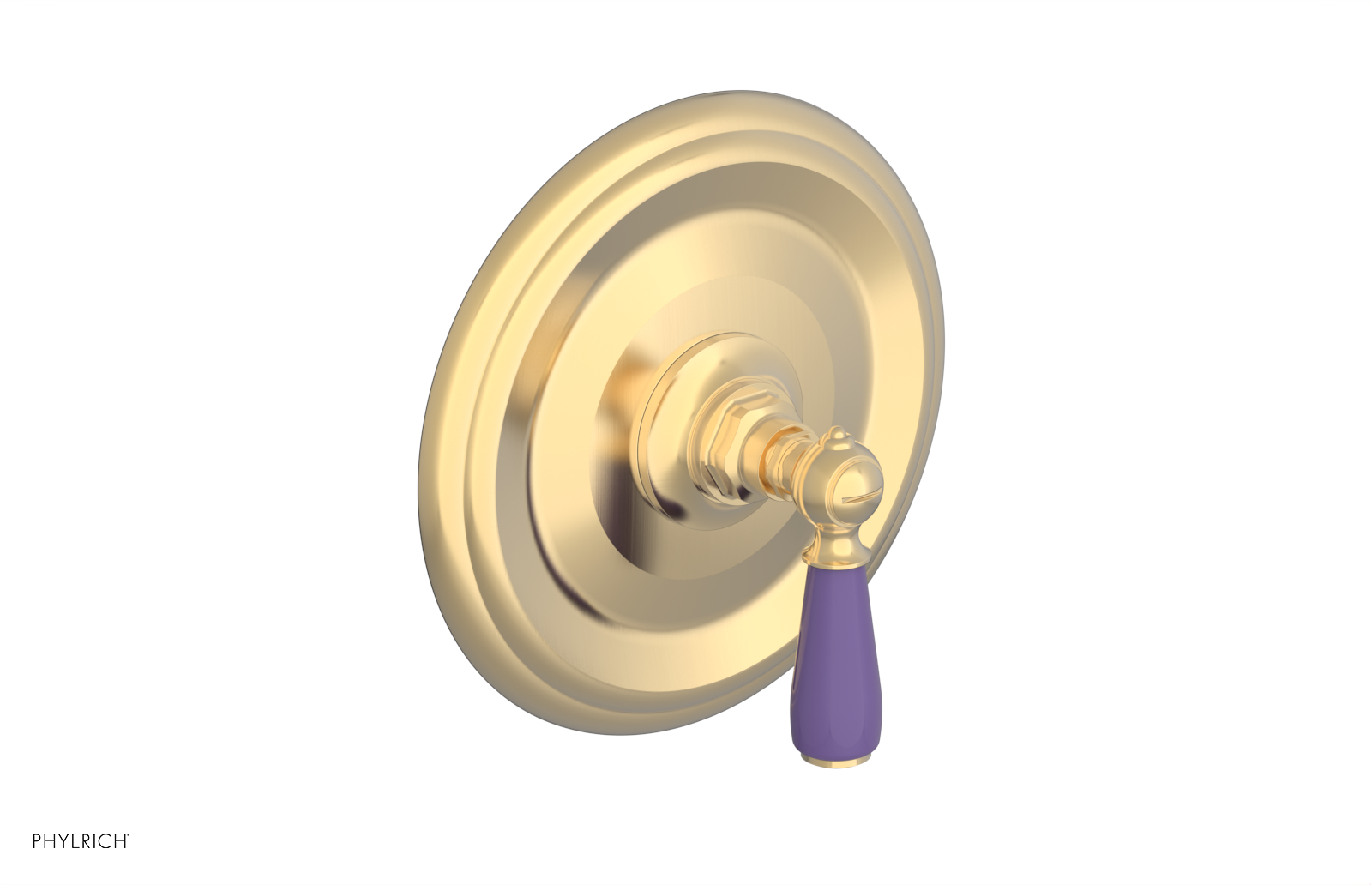 Jamestown Thermostatic Shower Trim Kit - Modern Lever Handle with Purple Accents (Model 4-735) for Bathroom Renovation & Luxury Spa Experience