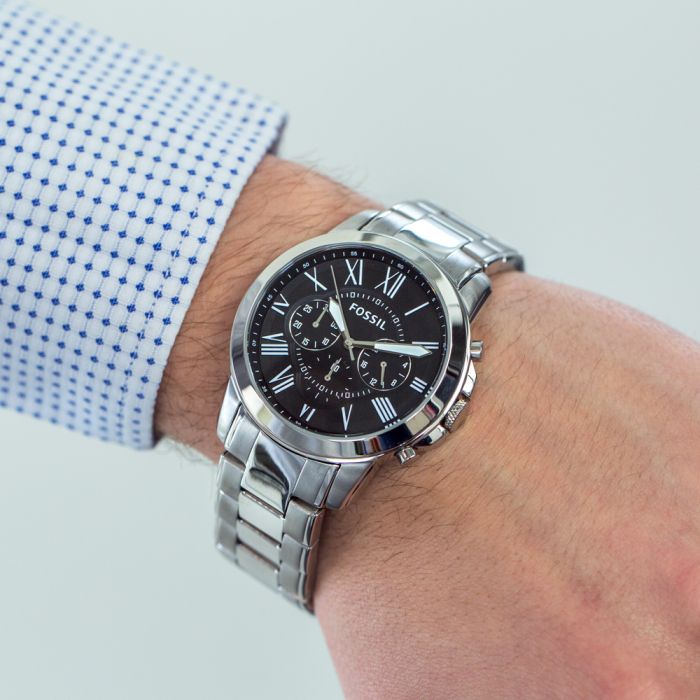 Fossil Grant FS4736 Men's Chronograph Watch - Stylish Analog Quartz Timepiece for Business, Casual & Everyday Wear