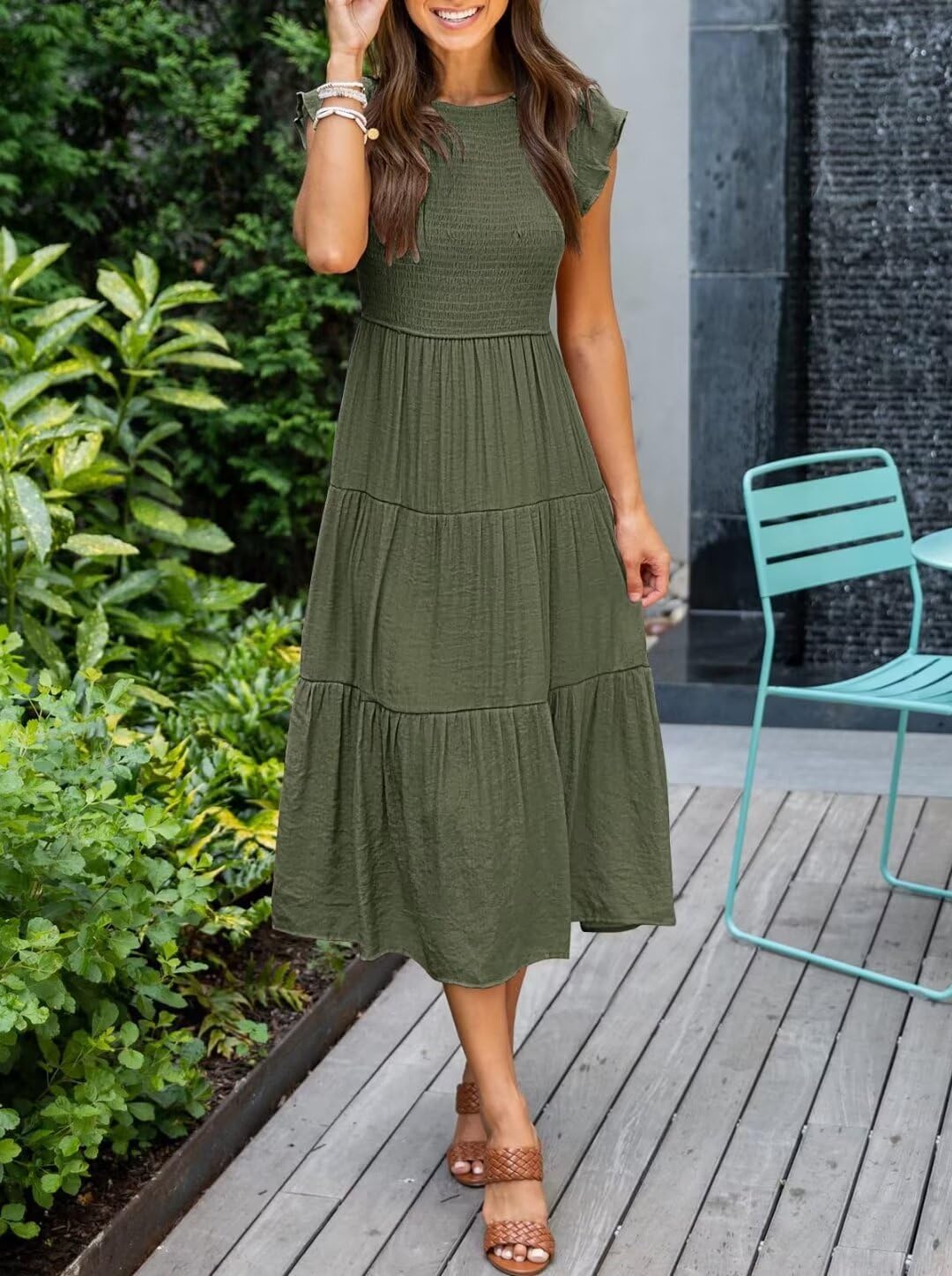 Sexy Summer Dresses for Women - Flowy Halter Midi Sundress for Beach, Vacation & Casual Wear | Breathable & Comfortable Sun Dress for Outdoor Activities