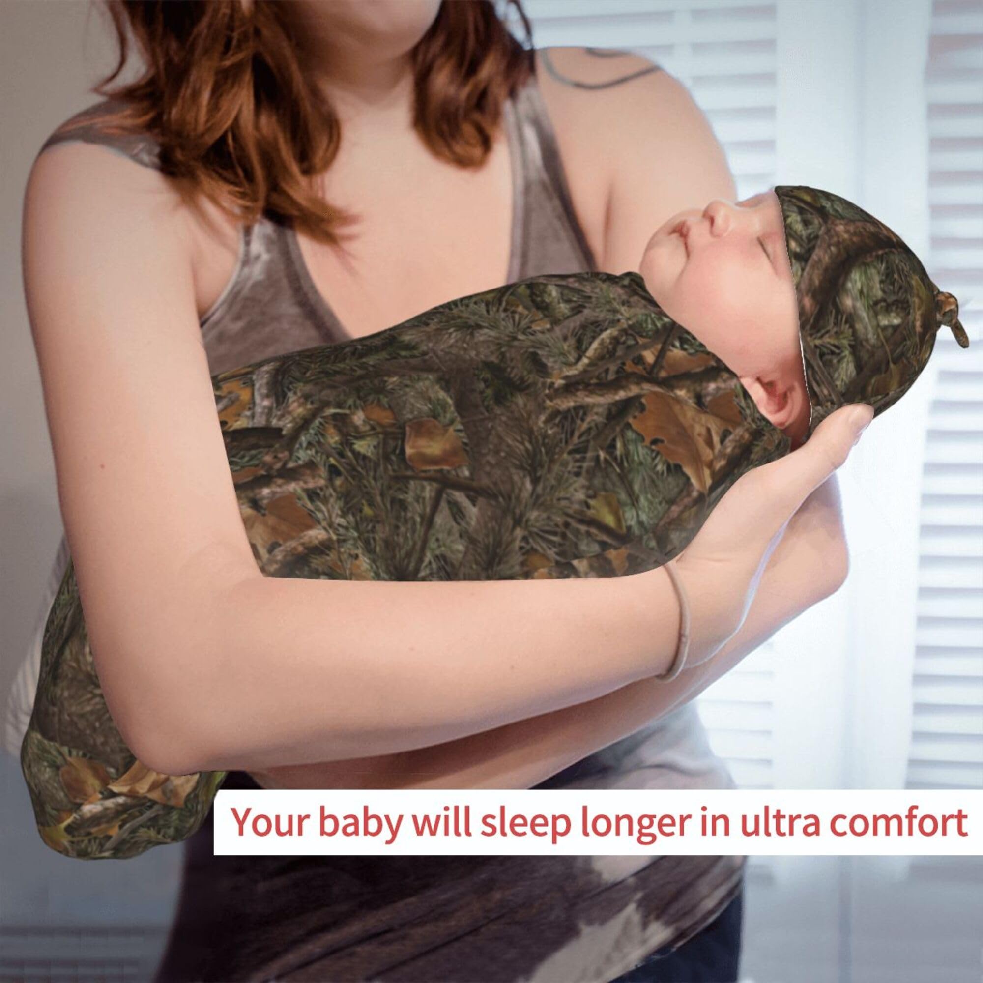 Camo Swaddle Blanket - Soft Baby Sleeping Bag for Newborns | Unisex Camo Swaddling Sack | Perfect for Nursery, Travel & Newborn Photography