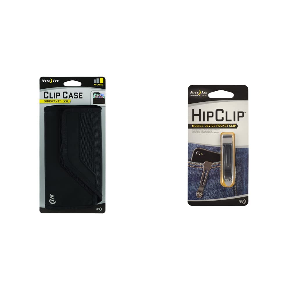Nite Ize Clip Case - XX Large Black Phone Holster for Belt/Waistband | Perfect for Hiking & Outdoor Activities