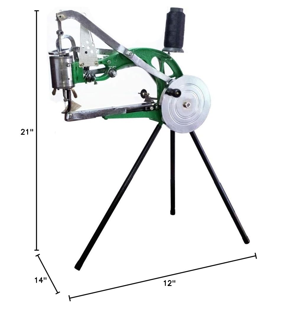 FQTANJU Manual Shoe Repair Sewing Machine - Heavy Duty Leather & Canvas Stitching Tool for Cobblers & DIY Shoe Fixing - Perfect for Boots, Bags, Belts & Upholstery Repairs at Home or Workshop