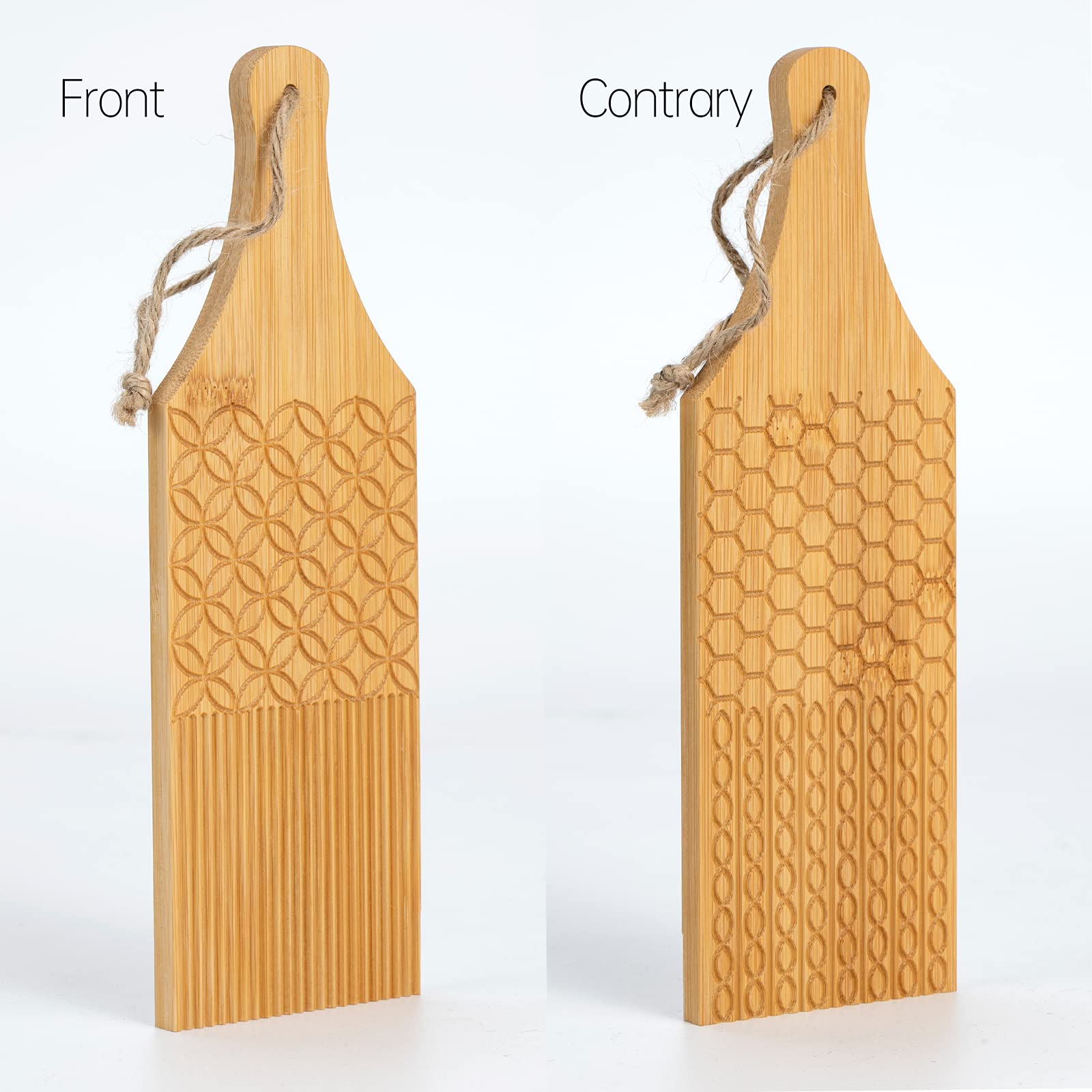 Bamboo Pasta Maker Set - Garganelli Board & Gnocchi Stripper for Homemade Cavatelli, Spaghetti, Macaroni | Perfect for Italian Cooking, Pasta Nights & Kitchen Gifts