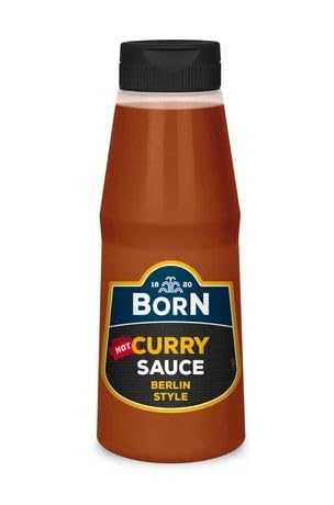 Authentic Berlin Style Born Hot Curry Sauce 300ml - Spicy & Flavorful German Condiment for Burgers, Hot Dogs & BBQ