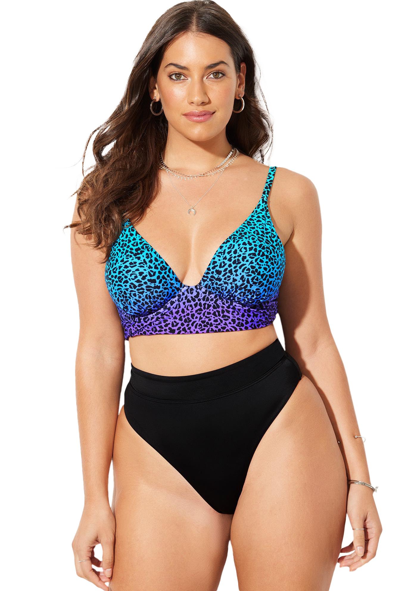 Swimsuits For All Syngery Longline Underwire High Waist Bikini Set - Women's Sexy Bathing Suit for Beach, Pool & Vacation