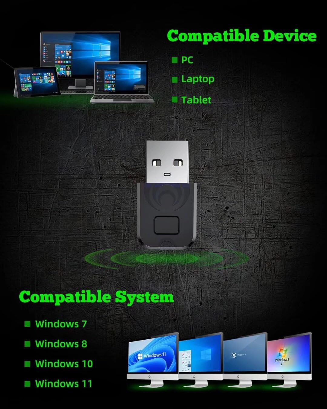 Wireless Controller Adapter for PS4/PS5/Switch/PC - Gaming & Tesla Use