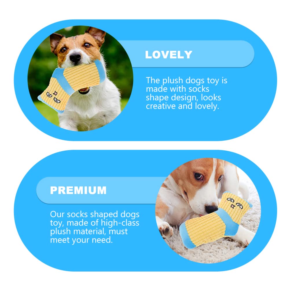 Balacoo 2-Pack Interactive Dog Toys - Squeaky Plush Sock Puppy Toy & Cat Leg Warmers for Small Dogs & Pets - Fun Boredom Busters for Indoor Play, Training, and Self-Entertainment