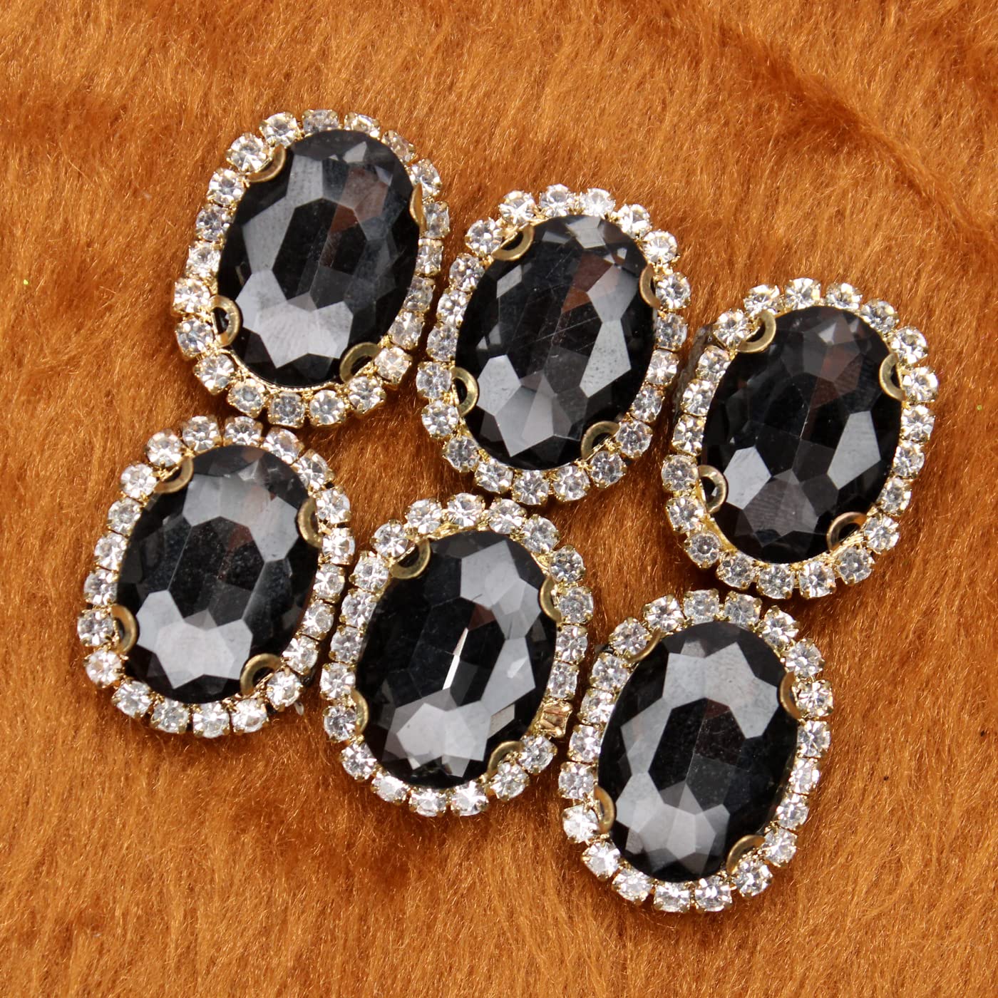 Majik Rhinestone Hair Clips - Sparkling Hair Accessories for Women & Girls - Black (M5) - Perfect for Parties, Weddings & Special Occasions
