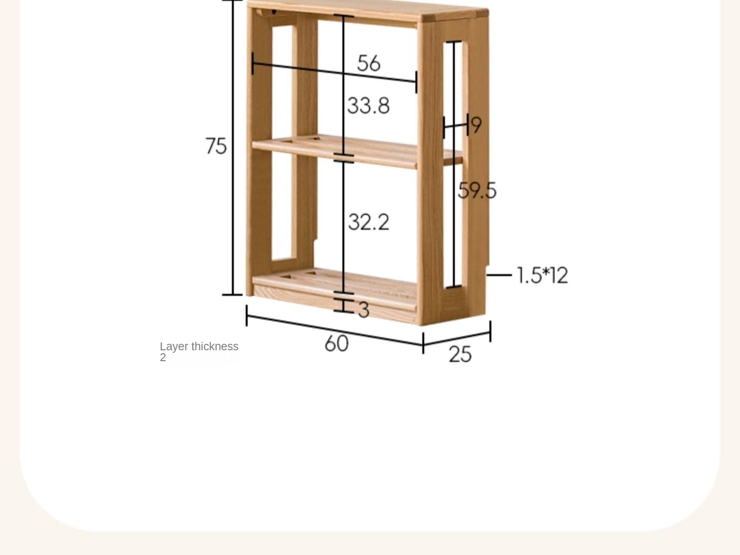 Solid Wood Kids Bookshelf - Oak & Beech Toy Storage Organizer for Bedroom, Playroom & Nursery - Durable & Stylish Children's Furniture