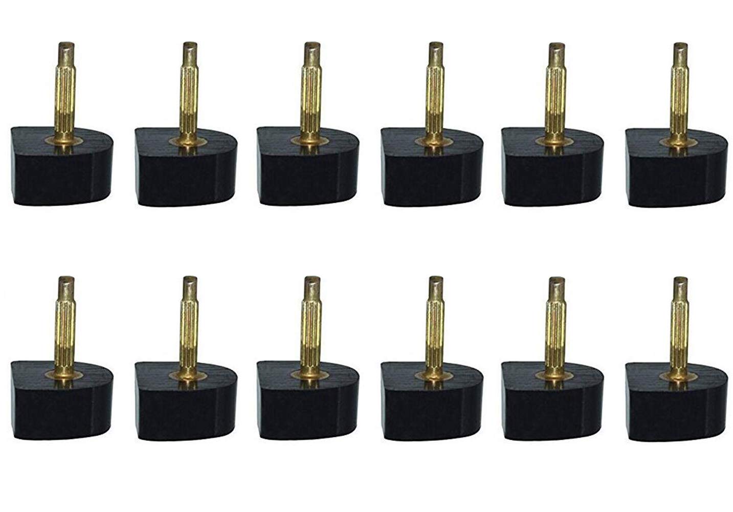 6 Pairs (12PCS) Black U-Shaped Heel Caps for Women's High Heels - 8mm x 8mm Replacement Heel Tips with 2.4mm Thin Pins - Perfect for Repairing Worn-Out Heels on Dress Shoes, Pumps & Stilettos
