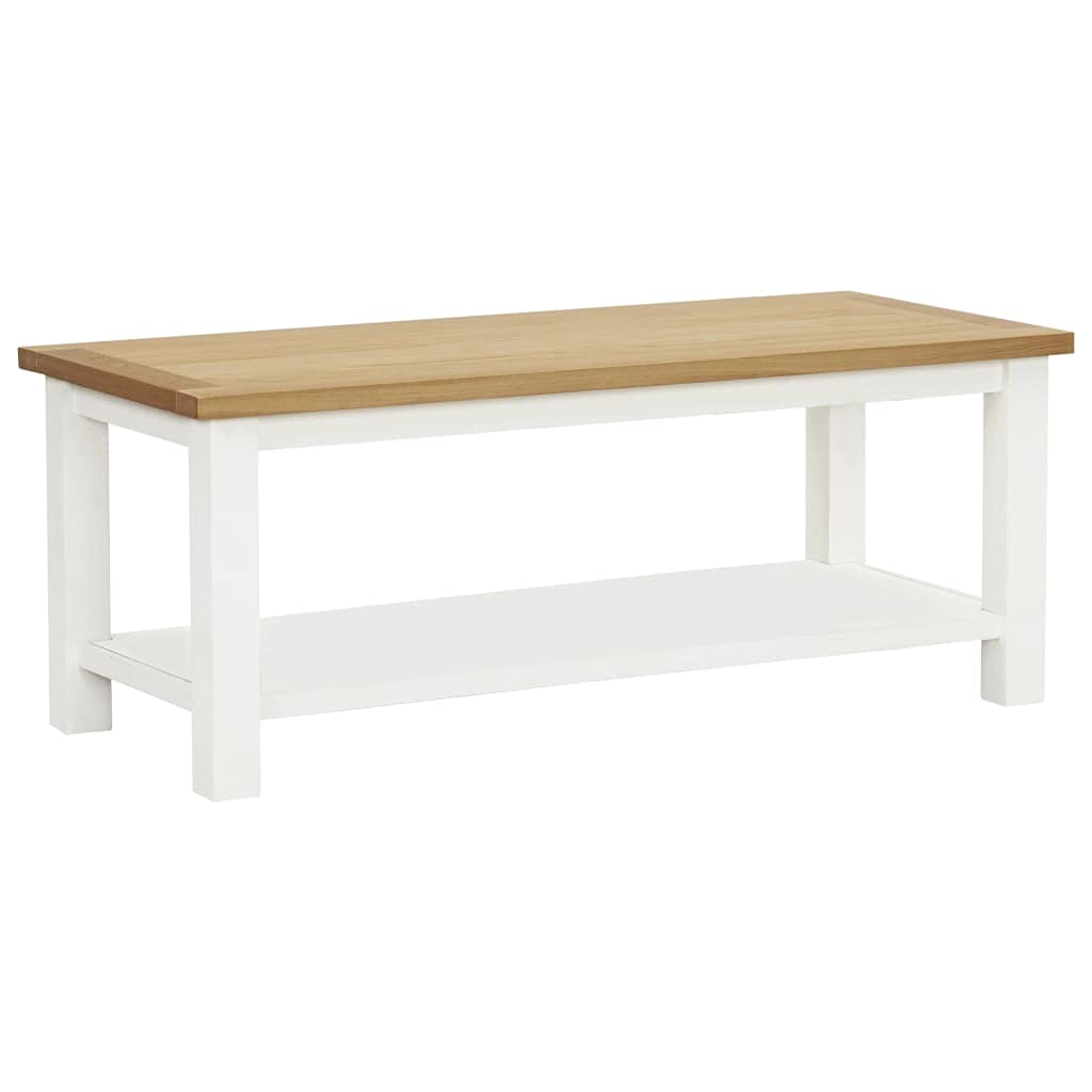 Modern Solid Oak Wood Coffee Table 43.3