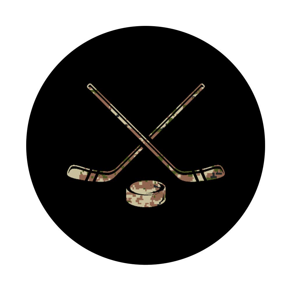 Desert Camouflage Hockey Sticks - Camo Hockey PopSockets Phone Grip & Stand for iPhone, Samsung, Tablets | Perfect for Hockey Fans, Outdoor Enthusiasts & Sports Events