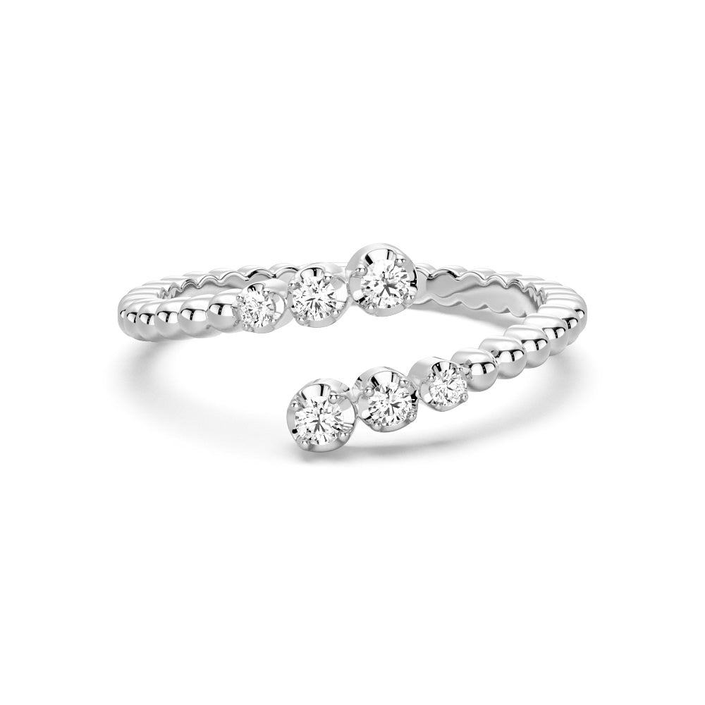 Lab Grown Diamond Open Band Ring for Women - Ethical & Sparkling Wedding, Engagement, or Anniversary Jewelry Gift - Perfect for Everyday Elegance & Special Occasions