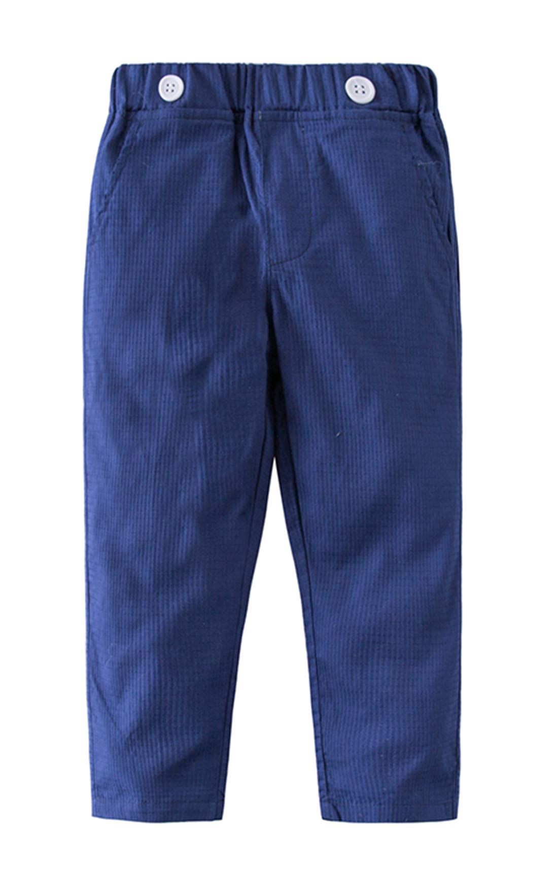stylesilove Classic Chino Pants with Suspenders for Toddler Boys - Comfortable Casual & Formal Wear for School, Parties & Special Occasions