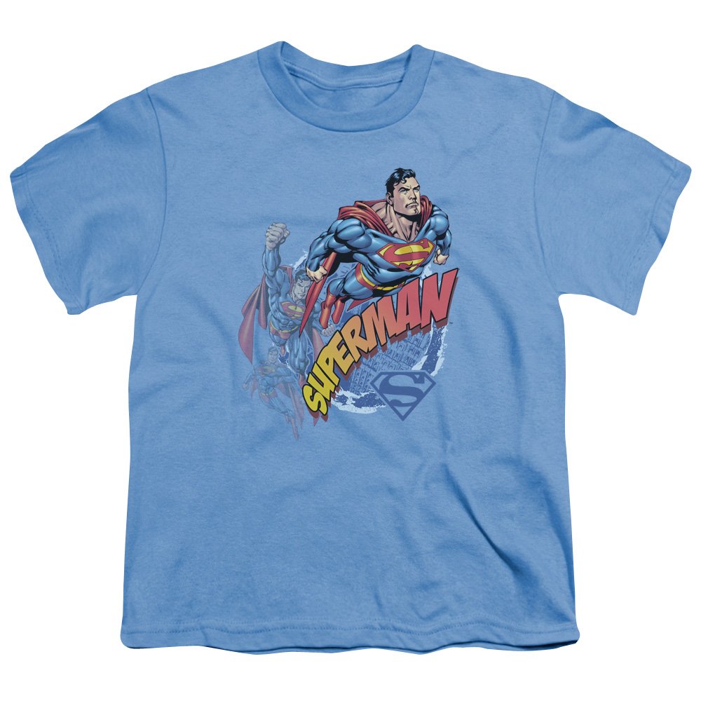 Superman Up Up and Away Unisex Youth T-Shirt - Cool Graphic Tee for Kids & Teens - Perfect for Cosplay, Birthday Gifts & Superhero Fans