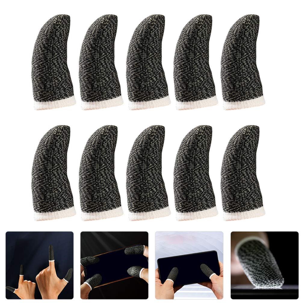 10-Pack Anti-Sweat Finger Cots for Gaming - Breathable Thumb Sleeves for Controllers & Phones | Reduce Sweat & Improve Grip | Perfect for PS5, Xbox, Switch & Mobile Gaming