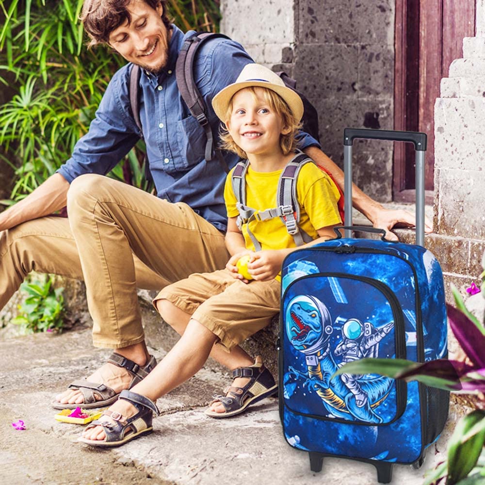 Kids Luggage for Boys & Girls - Cute Rolling Wheel Suitcase for Toddlers & Children | Travel Carry-On Suitcase for Airplane, Vacation & School Trips