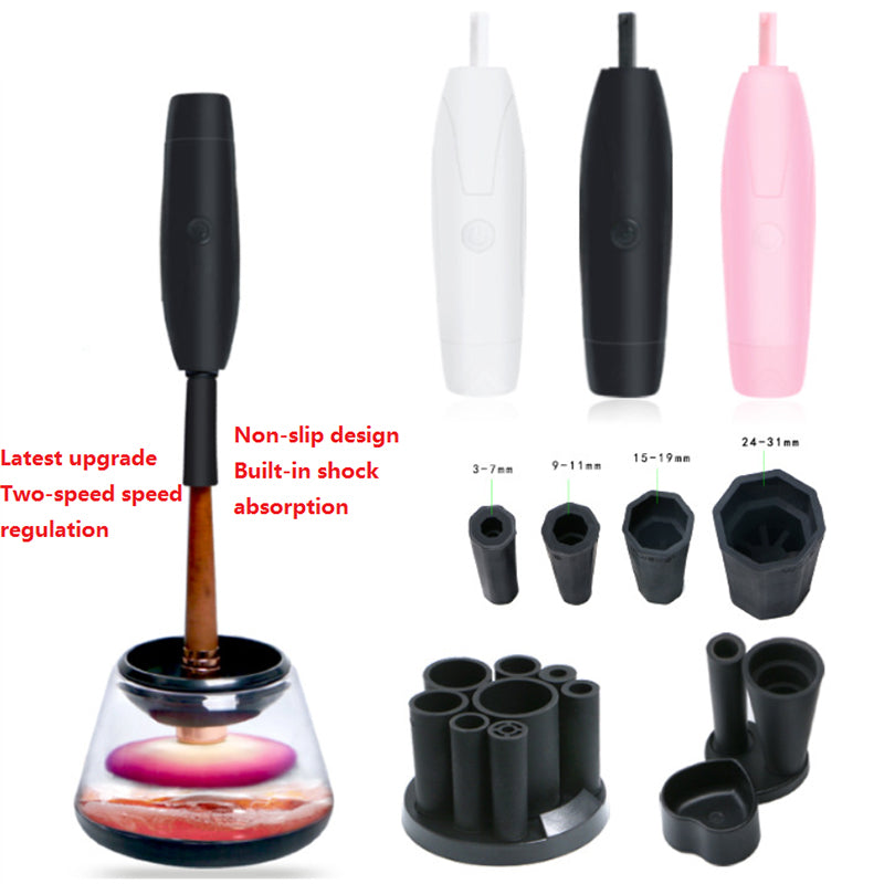 Electric Makeup Brush Cleaner Set - Professional Automatic Cosmetic Brush Washer with Drying Stand - Perfect for Home & Salon Use - Great Gift for Makeup Lovers