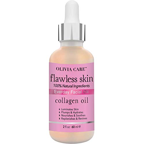 Olivia Care Collagen Facial Oil – 100% Natural, Hydrating & Nourishing for All Skin Types | Plumps, Revives & Calms Skin | Moisture Retention Formula (2oz) – Perfect for Daily Skincare Routine & Anti-Aging Treatment