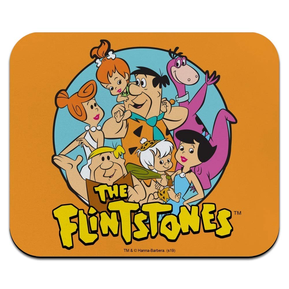 The Flintstones Low Profile Thin Rubber Mouse Pad - Non-Slip Desk Mat for Gaming & Office Work - Perfect for Computers, Laptops & Workspaces