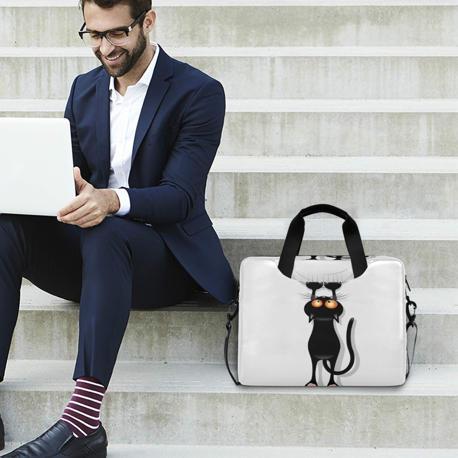 13-15.6 Inch Laptop Bag with Protective Case - Durable Polyester Computer Carrying Case for School, Office & Travel