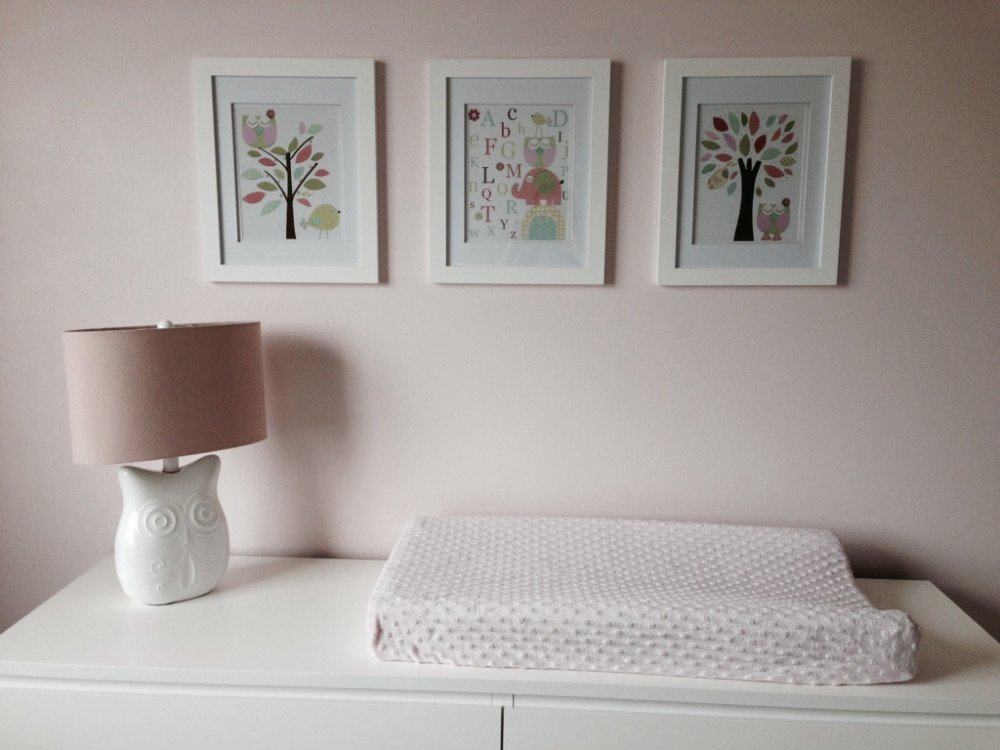 Baby Girl Nursery Wall Art Set - Pink, Green & Aqua Tree Prints (Set of 3) | Nursery Decor for Girls Room | Perfect for Baby Shower Gifts & Newborn Room Decoration