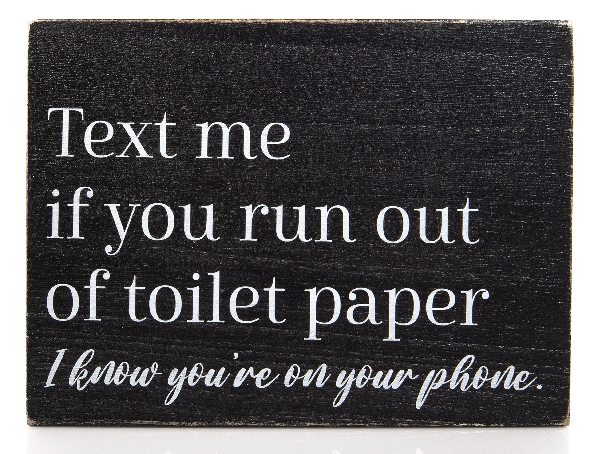 Funny Bathroom Signs - Black & White Farmhouse Decor for Guest Bathroom - Boho Wall Art