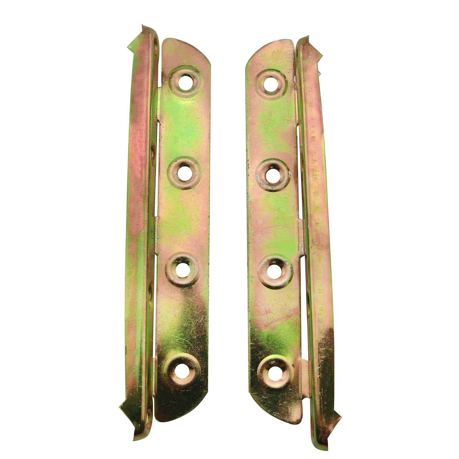 4PCS Heavy Duty Bed Hinge Connectors - 8 Inch Bed Rail Brackets for Wooden Bed Frame, Headboard & Footboard Installation | Durable Metal Hardware for DIY Bed Assembly & Furniture Repair