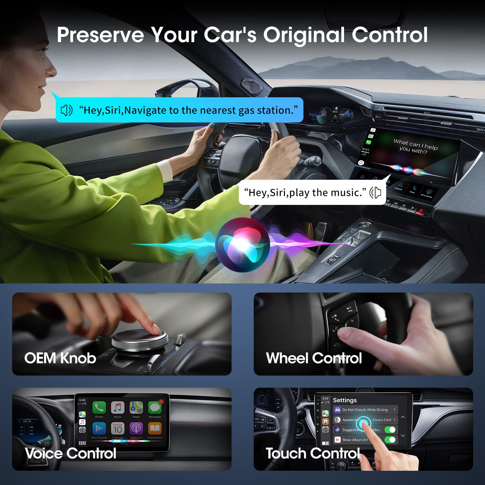Wireless CarPlay Adapter for iPhone - Bluetooth 5.3 & WiFi 5.8GHz - Plug & Play Mini USB Dongle - Stable Fast Connection - Convert Wired to Wireless CarPlay - Perfect for Commuting, Road Trips & Daily Driving