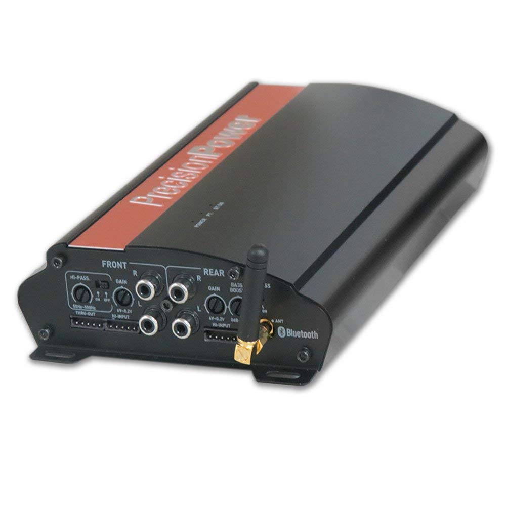 Precision Power i520.4B 4 Channel Car Subwoofer Amplifier with Bluetooth - High Power Audio for Enhanced Car Stereo & Bass Boost | Perfect for Car Audio Systems, Truck Stereo Upgrades & Bass Enthusiasts