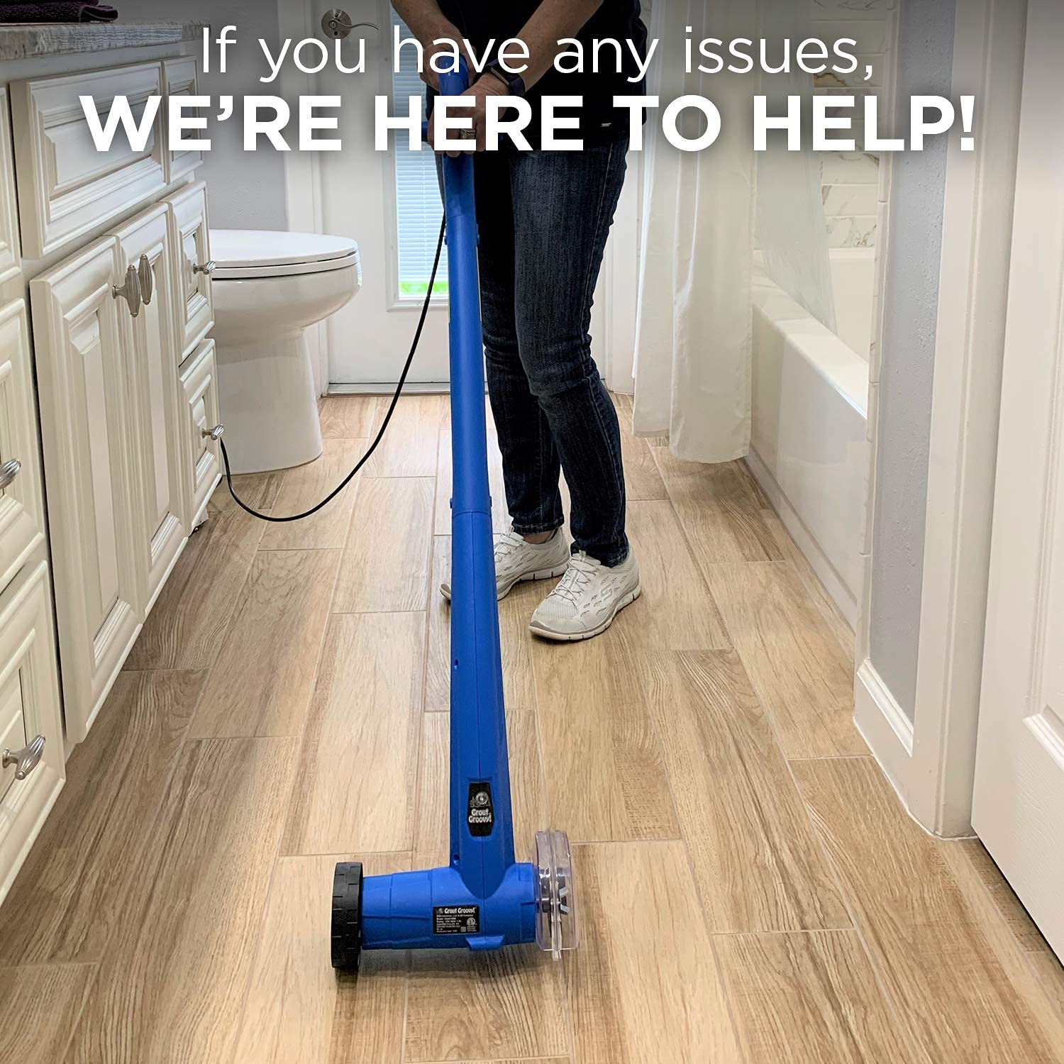 Grout Groovy! Electric Stand-up Lightweight Grout Cleaning Machine | Powerful & Easy-to-Use Deep Cleaner for Tile Floors | Versatile Grout Scrubber for Bathroom, Kitchen & Shower | Perfect for Home Renovation & Deep Cleaning Projects