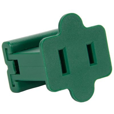 100 Pack Green Female Holiday Lighting Plugs - Slide-On, Vampire, Gilbert & Zip Plugs for 18 Gauge SPT-1 Wire | Perfect for Christmas Lights, Outdoor Decor & DIY Electrical Projects