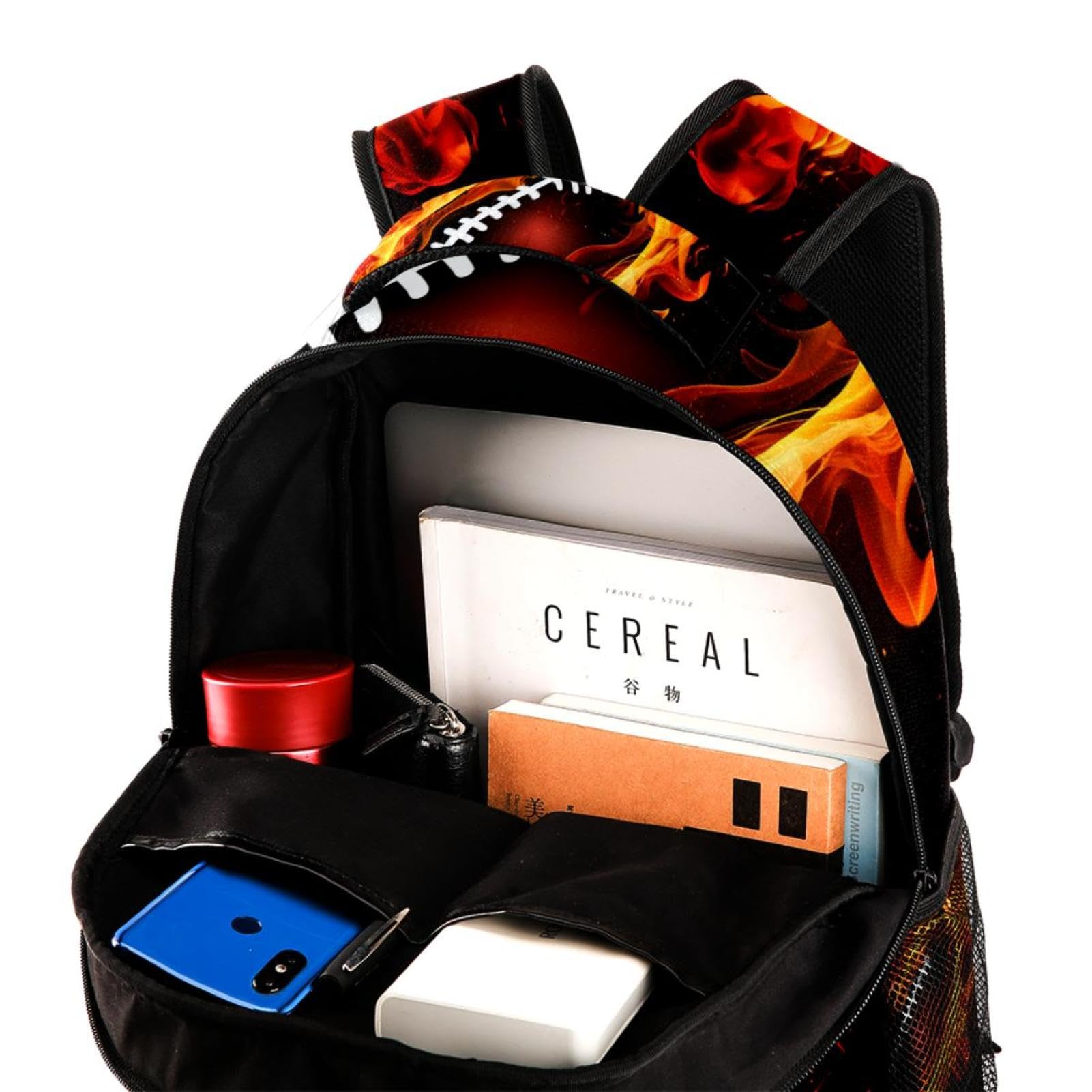 Premium Travel Backpack for Men & Women - Durable American Football Design - Perfect for Hiking, Gym, Work & College Commute