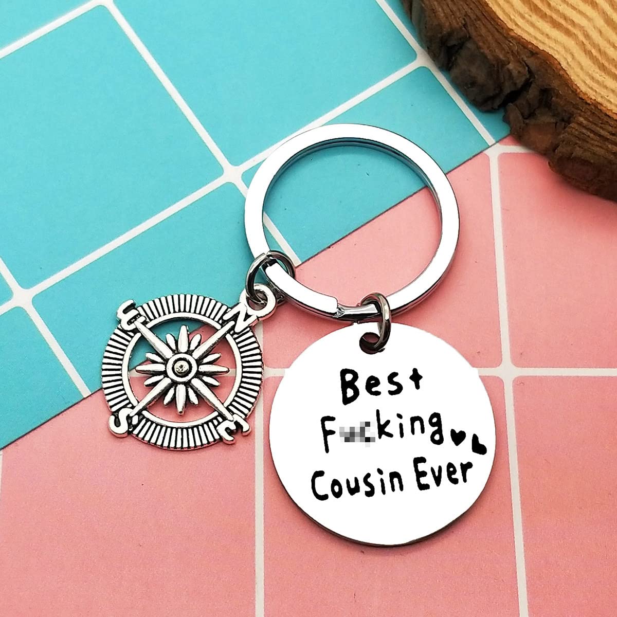 Best Cousin Keychain Jewelry - Personalized Friendship Gift for Valentine's Day, Birthday, Sister & Brother - Engraved BFF Jewelry for Women & Men - Perfect for Everyday Carry, Special Occasions & Relationship Keepsakes