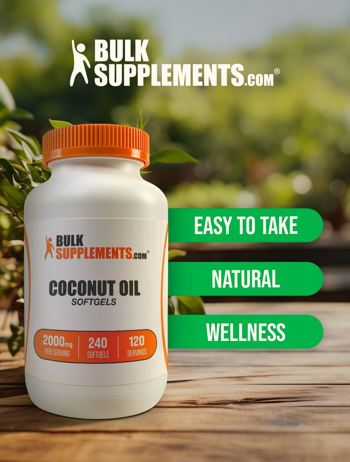 Organic Coconut Oil Softgels 1000mg - 120 Count | Cold-Pressed, Non-GMO, Gluten-Free | Supports Heart Health & Energy Boost | Perfect for Cooking, Smoothies & Skin Care