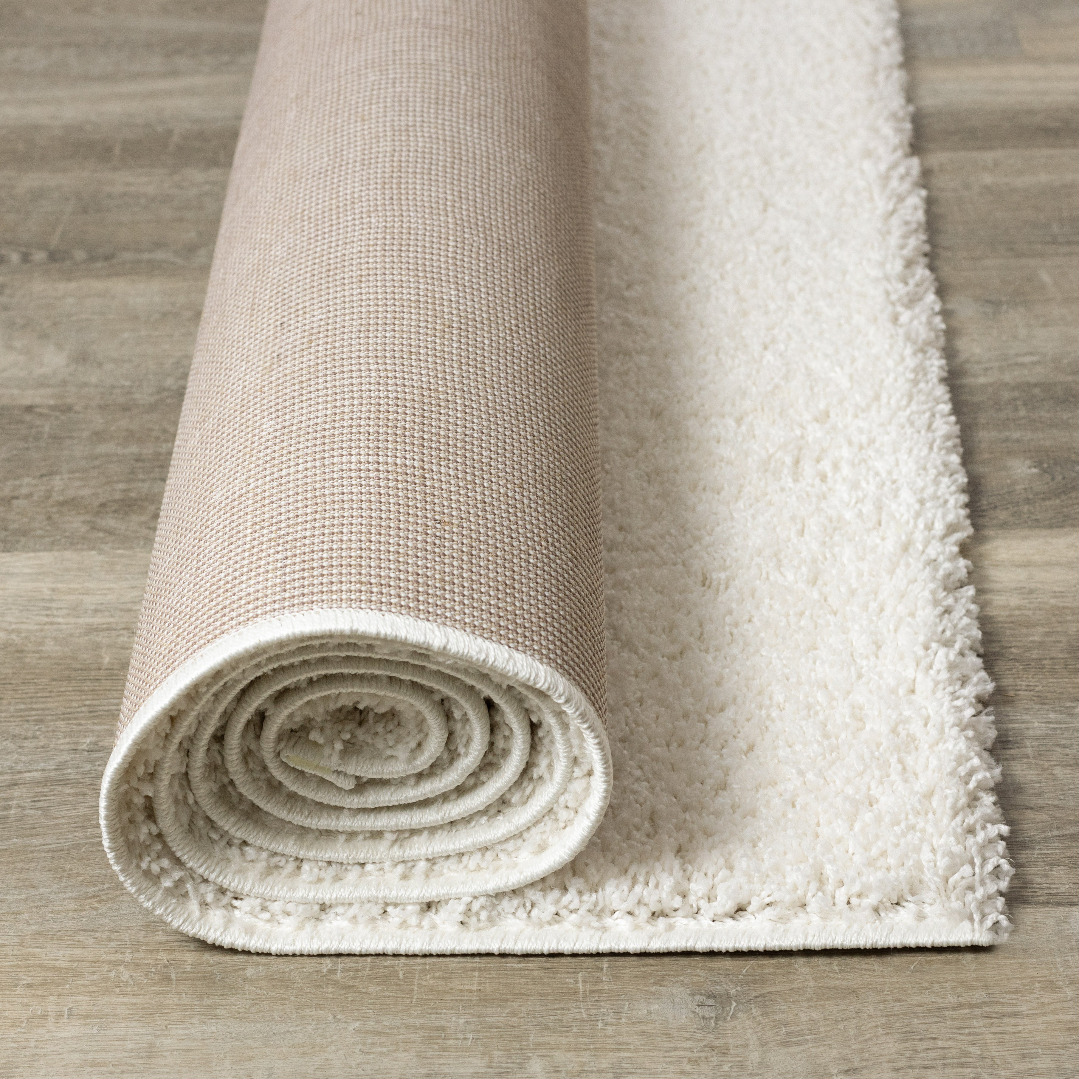 Brio 5'3 x 7'7 Shag Area Rug Cream - Soft Plush Fluffy Living Room Carpet for Bedroom, Nursery & Cozy Home Decor (5ft 3in x 7ft 7in)
