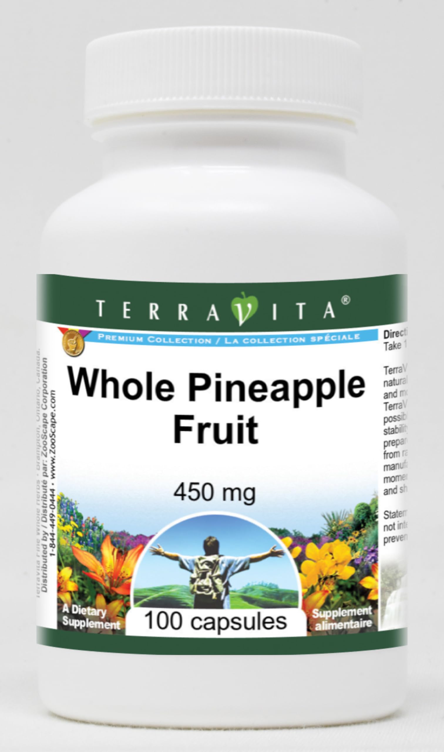Organic Whole Pineapple Fruit Extract 450mg - 100 Capsules | Digestive Support, Immune Booster | Perfect for Smoothies, Juicing & Wellness Routines