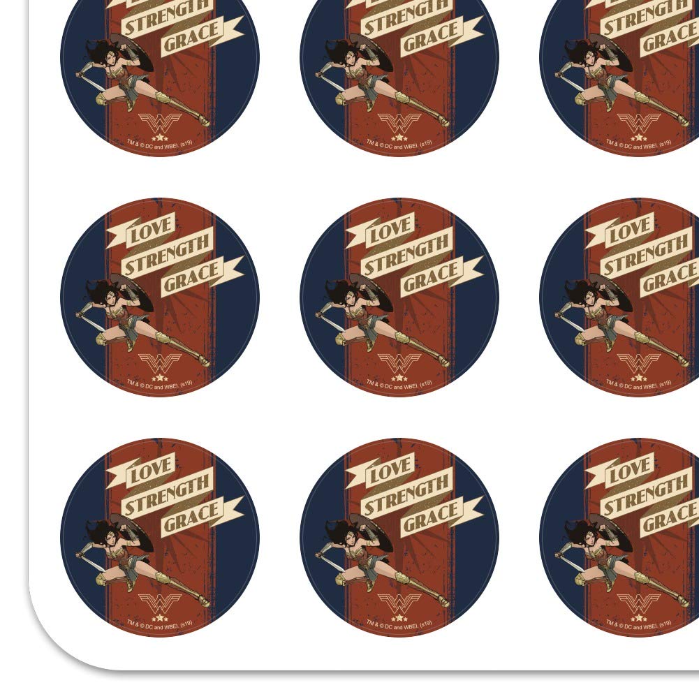 Wonder Woman Movie Inspired Planner Stickers - Love, Strength, Grace Theme for Scrapbooking, Bullet Journal & DIY Crafting - Perfect for Calendar Decoration & Gift Giving