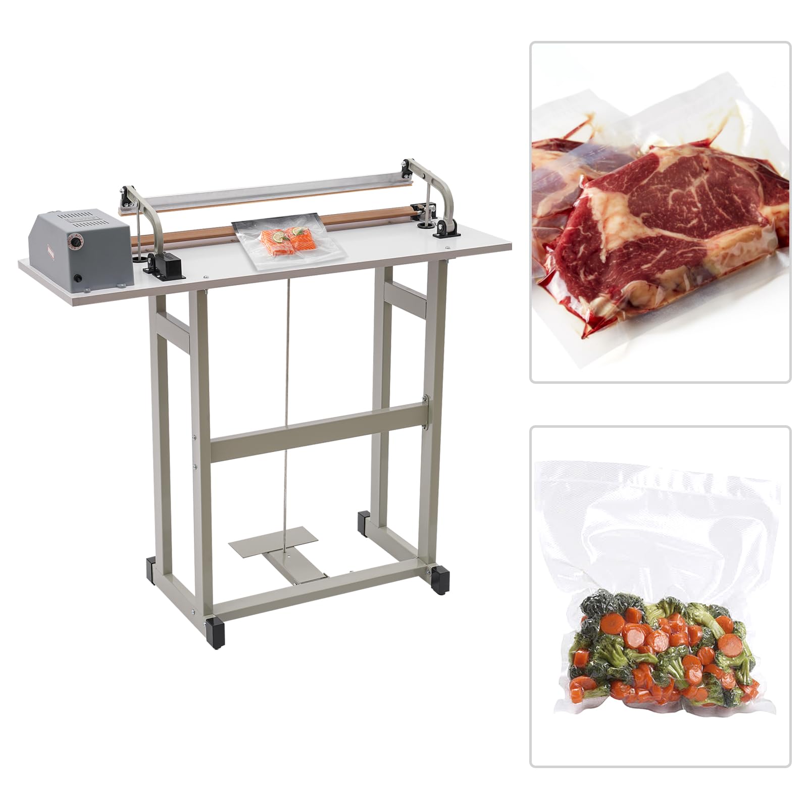 2-in-1 Foot Pedal Heat Sealing Machine with 22