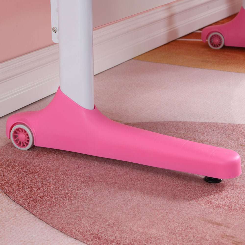 Adjustable Kids Study Desk 120cm Height Ergonomic Children's Learning Table Pink - Perfect for Homework, Drawing & Online Classes in Bedroom or Playroom