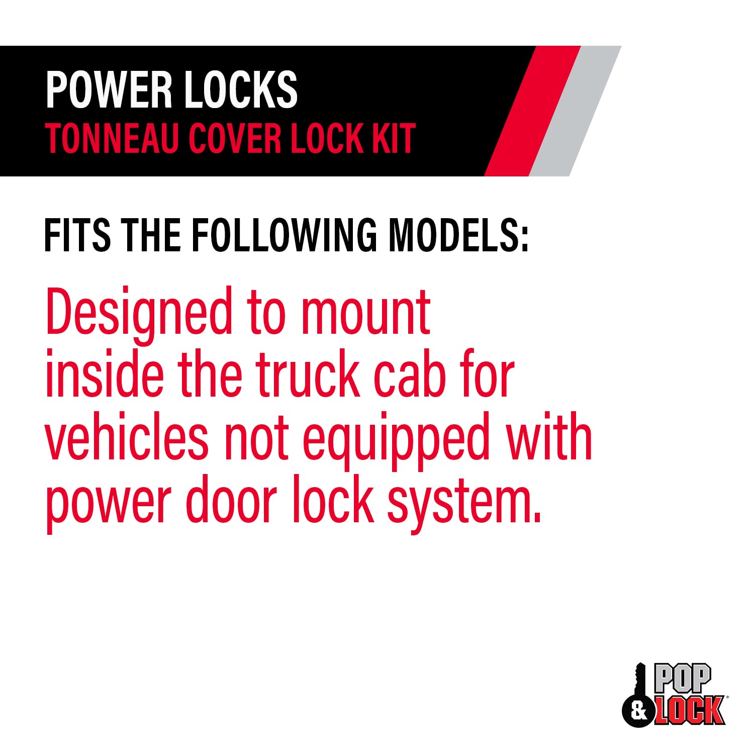 Pop & Lock PL9772 Power Lock Kit - No Handle Included | Secure Truck & Trailer Tailgates | Heavy Duty Vehicle Security Solution