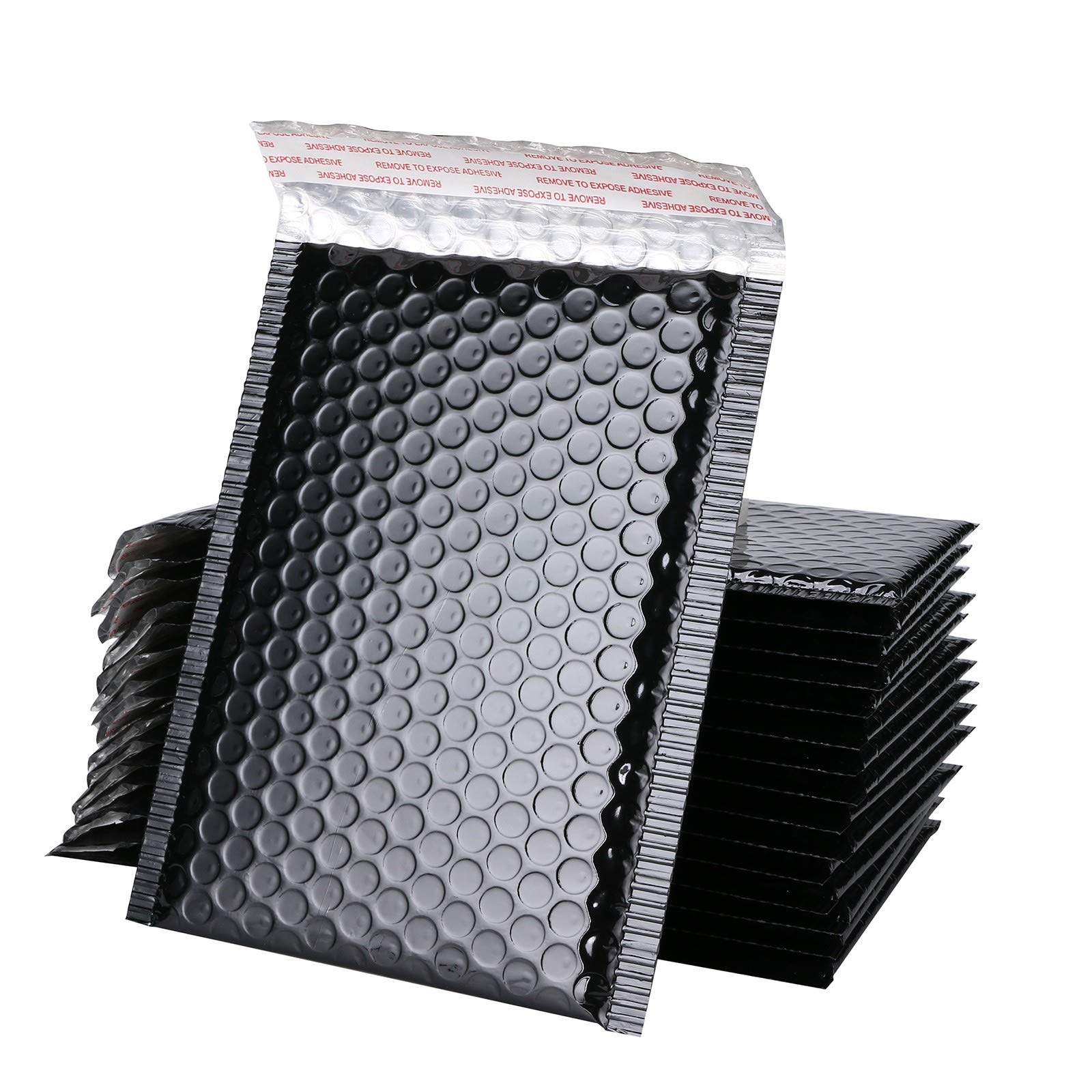 50PCS Black Self-Seal Bubble Poly Envelopes - Padded Mailers for Office, Craft & Stationery - Perfect for Mailing, Home Office Decor & Women's Workspace Organization (One Size)