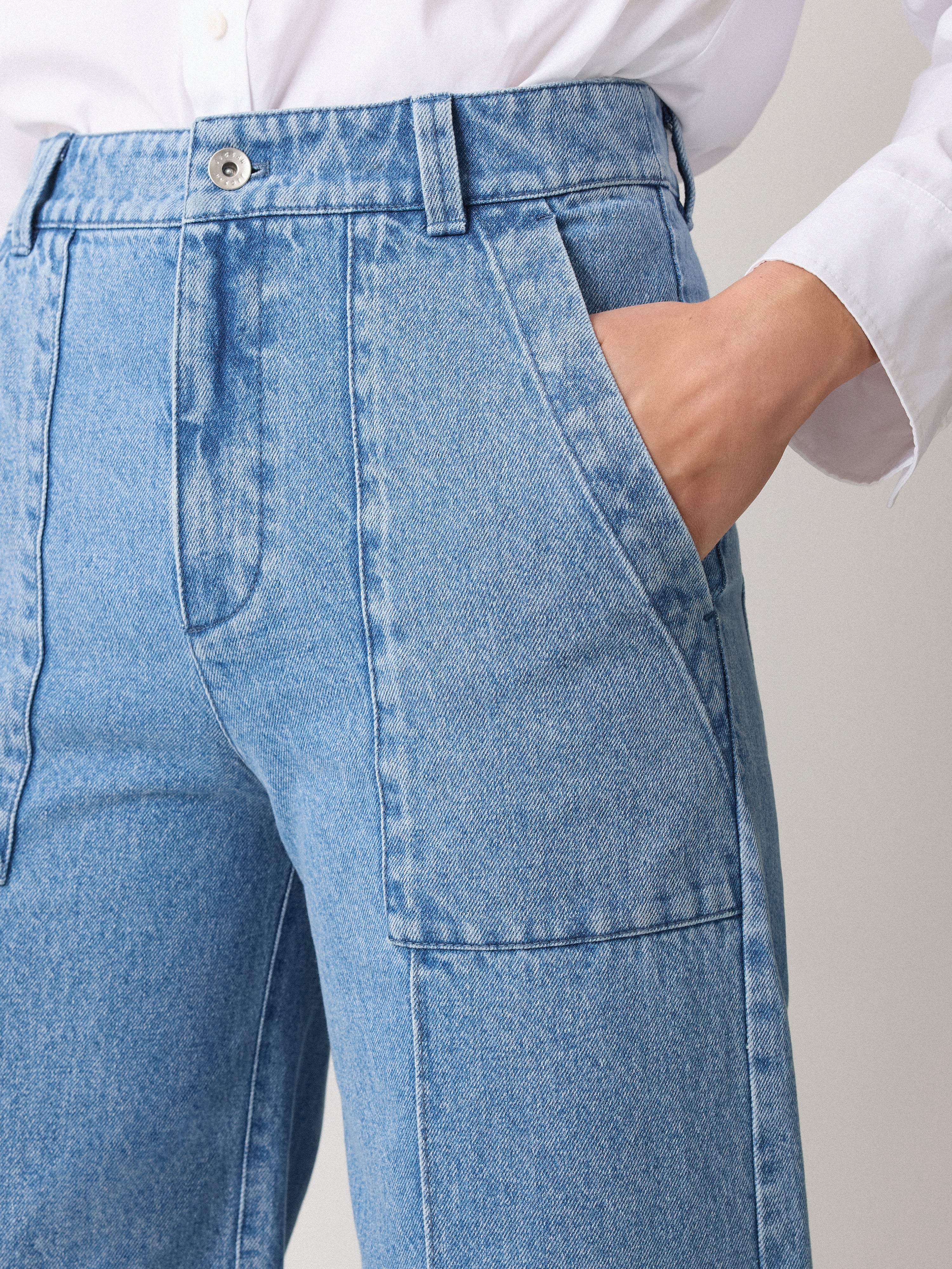 Premium Denim Sailor Jeans for Women - Classic Blue High Waisted Skinny Jeans | Perfect for Casual Wear, Office Outfits & Date Nights