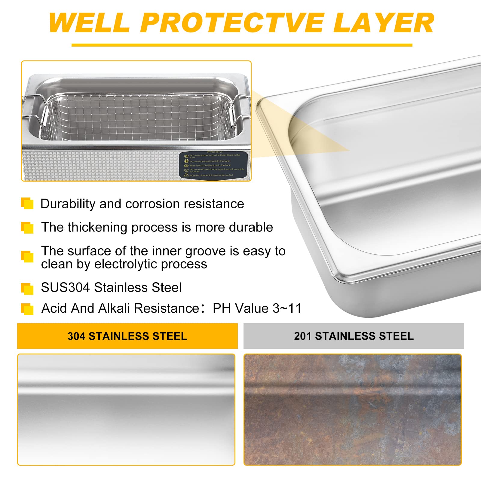 Professional 3L Ultrasonic Cleaner with Heater & Timer - Dual Frequency Digital Stainless Steel Cleaning Machine for Carburetors, Jewelry, Dentures, Glasses & Electronics | Perfect for Home, Lab & Industrial Use