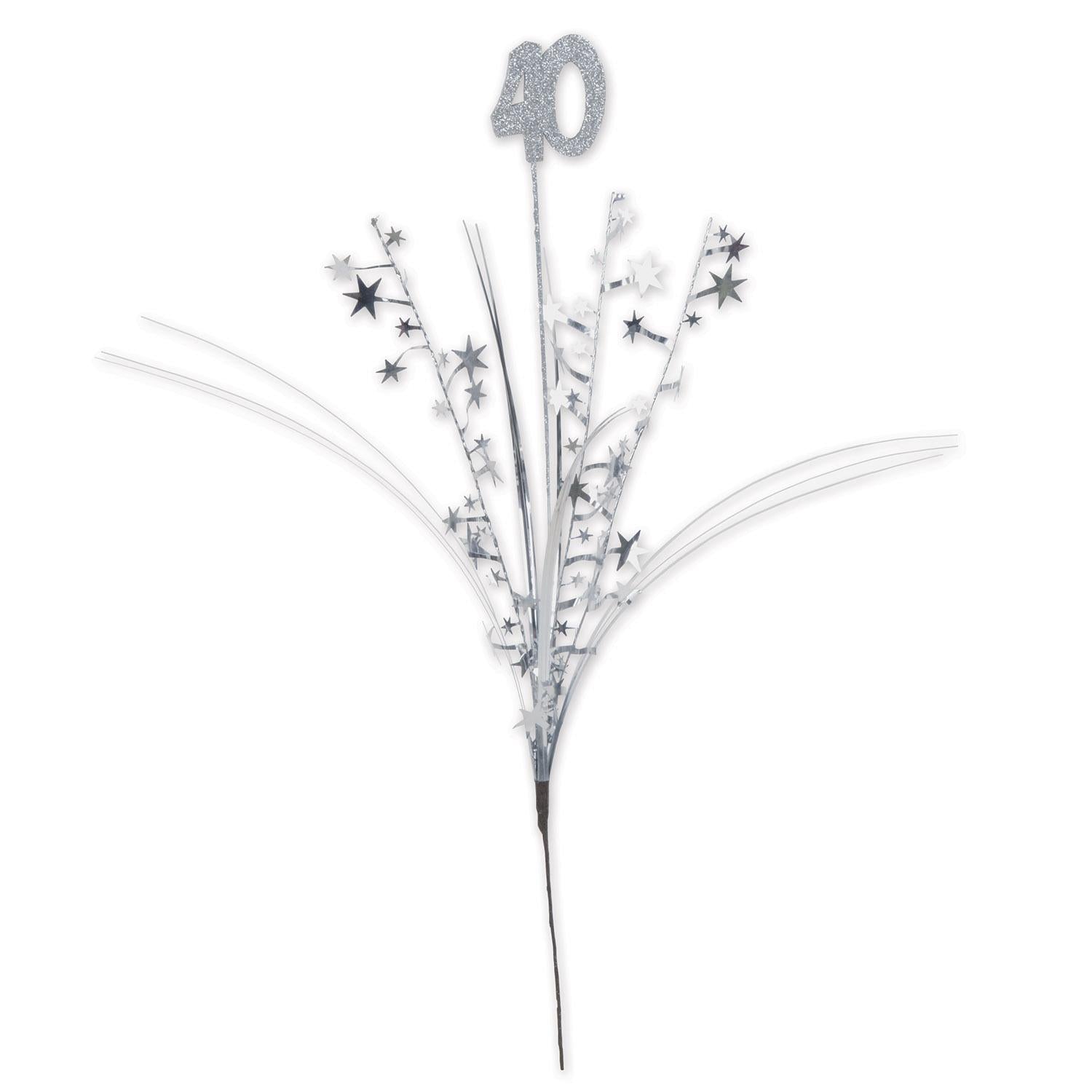 12 Pack Beistle Glittered 40th Birthday Party Decorations - Metallic Star Spray for Wall & Ceiling Decor - Perfect for Anniversary Celebrations, Milestone Parties & Special Events